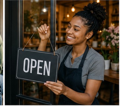 An entrepreneur working on a business plan