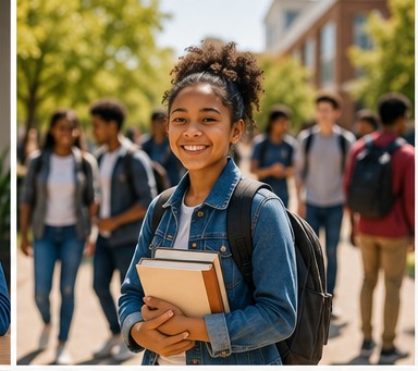 A student preparing for educational opportunity